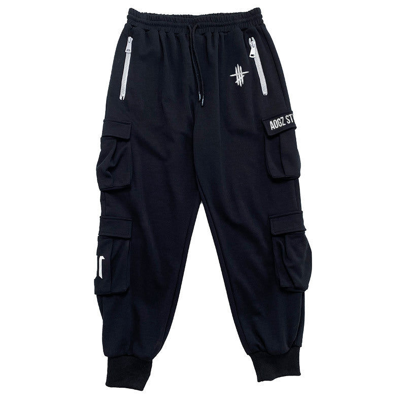 Men's Sweatpants Functional Wind Drawstring Overalls