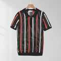 Hollow Mesh Short-sleeved Knitting Polo Shirt