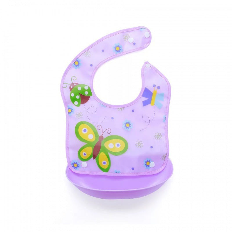 Detachable No-wash Waterproof Silicone-like Bib For Kids
