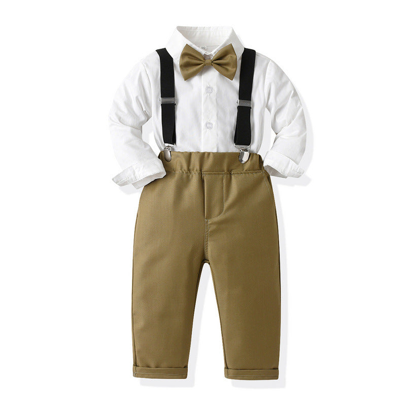 Children's Clip-on Suspender Pants Two-Piece Set Fashion Kids' Outfit
