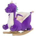 Baby Rocking Horse, Kids Ride On Toy with Realistic Dragon Roar and Safety Belt for Kids 18–36 Months, Purple