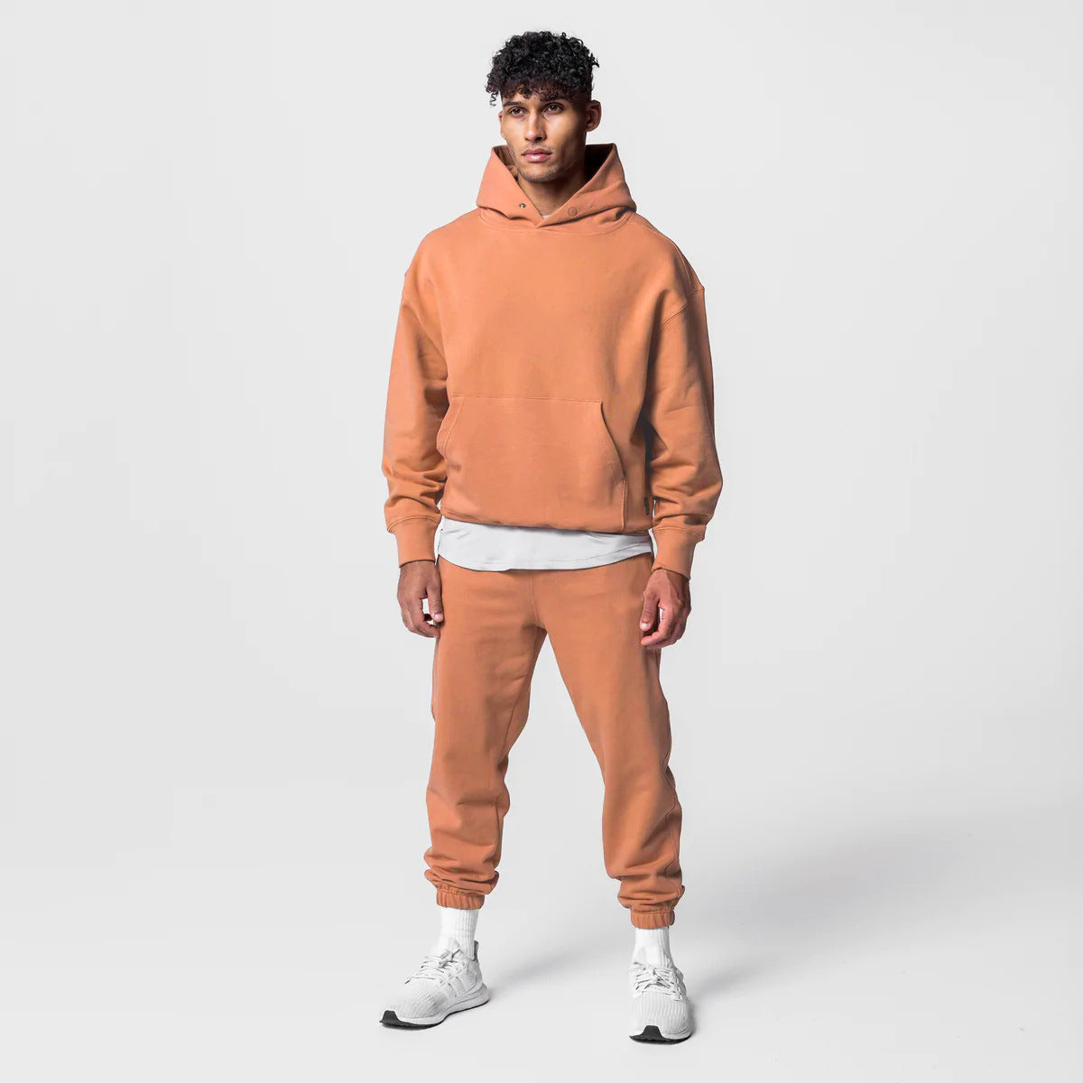 Loose American Exercise Workout Outfit Men's Trendy Casual Hooded Sweater