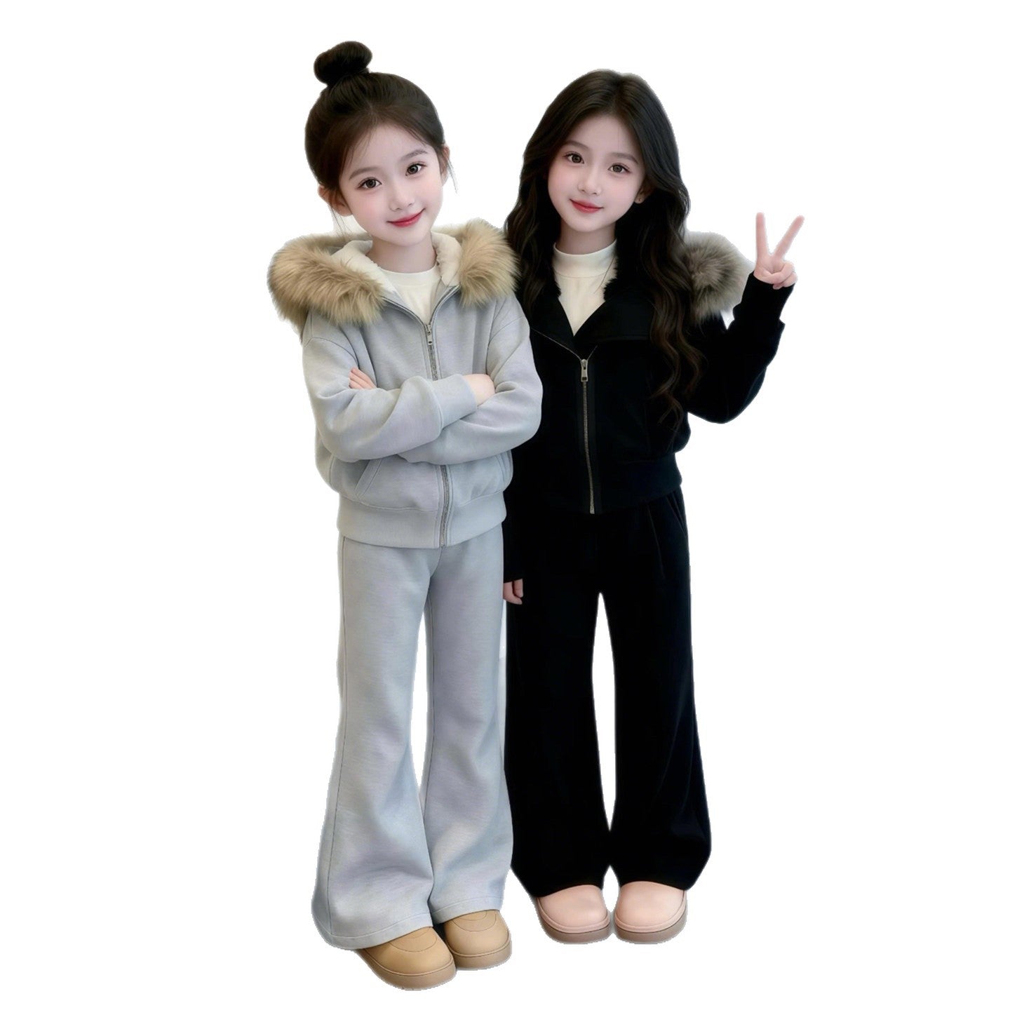 Stylish Two-Piece Set With Hoodie For Older Kids