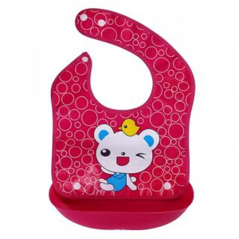 Detachable No-wash Waterproof Silicone-like Bib For Kids