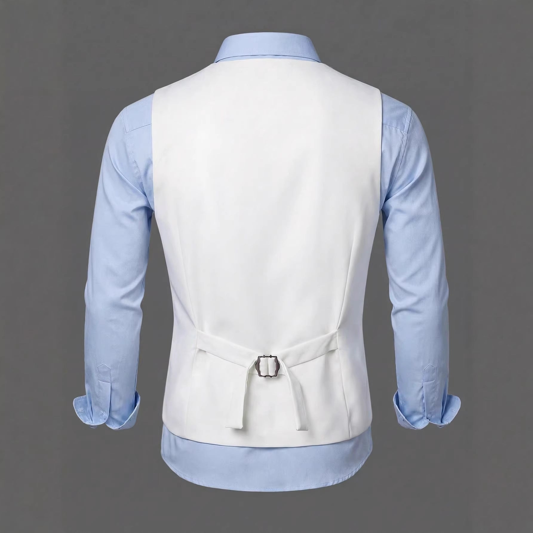 Men's Single-Breasted Suspender Suit Vest