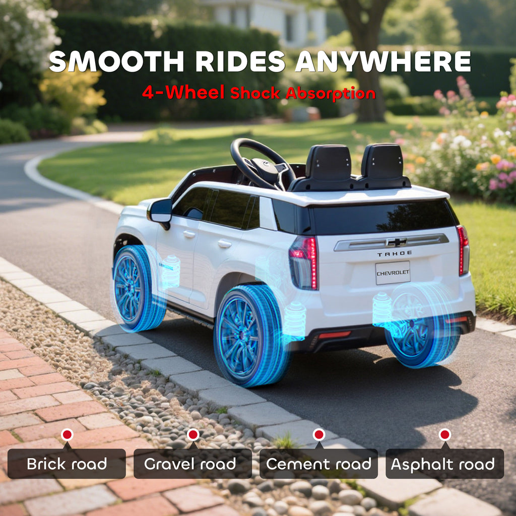 Electric Ride on Car 12V Kids Ride-on Toy, White
